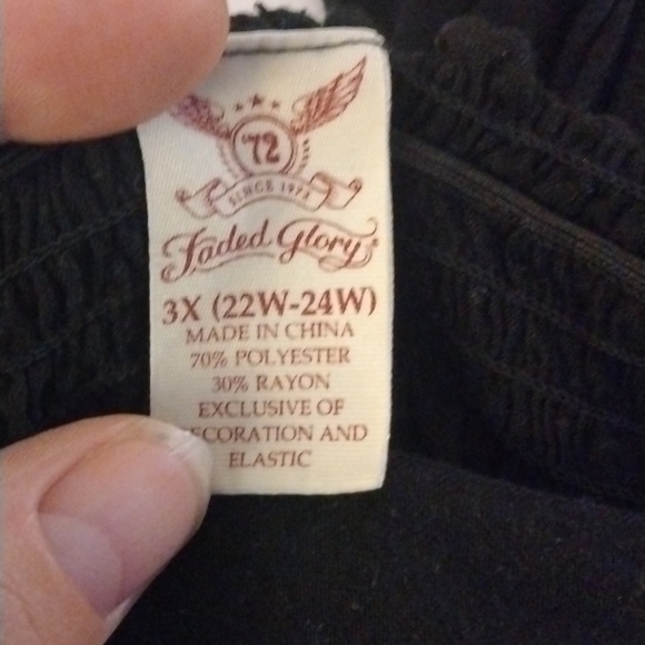 Faded Glory Black Shirt 3X - Picture 5 of 10
